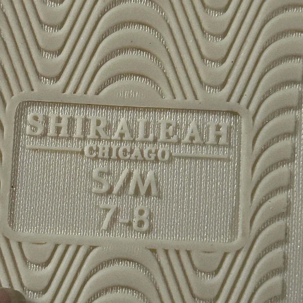 Shiraleah Cream and Brown Kids One Piece Slippers